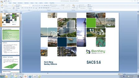 Bentley免费网络讲座：海洋结构软件SACS 5.6V8i功能介绍