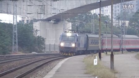 [拍火车]HXD3C+25G[K1201]会车HXD3D+25T[Z162] 湘潭东