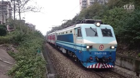 [拍火车]SS8+25G西安-海口（K1167）广铁沙段 蒋家垅下行