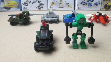 积木玩具军事陆战车机器人装甲车