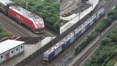 [火车][六机回送]HXD1B+1Cx5&D1D+25T[Z138&57001] 树木岭