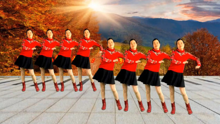 点击观看《小慧广场舞《映山红DJ》网红时尚摆跨32步子舞的教学分解视频》