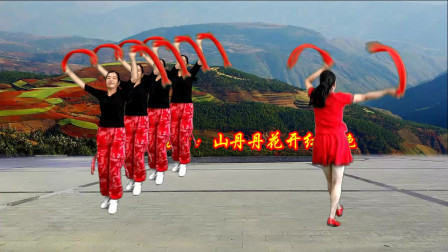 点击观看《小慧舞蹈教学视频《山丹丹花开红艳艳》 广场舞一步一步慢动作讲解》