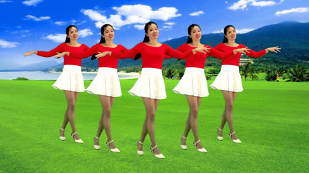 点击观看《鹤塘紫儿广场舞 简单水兵舞《草原绿了》 简单易学》