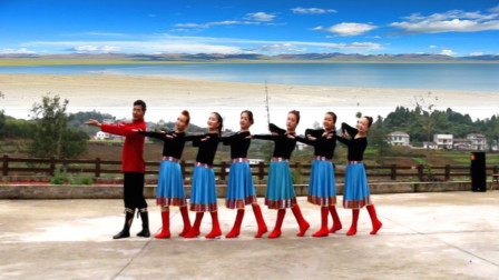 凤凰六哥广场舞《最美的眷恋》原创藏族舞团队版！