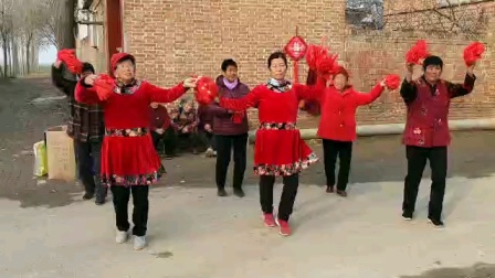 贾庄广场舞《开门红》🌸花球舞