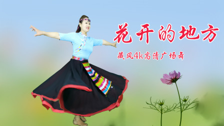 藏风4k高清广场舞《花开的地方》
