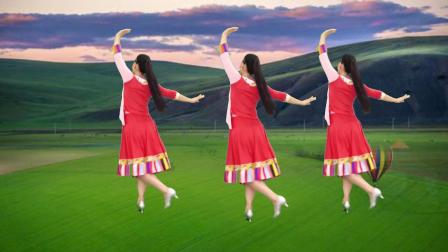 玫香广场舞 第五季  民族风格舞蹈 藏歌天籁广场舞《我的玫瑰卓玛拉》优美大气，背面演示