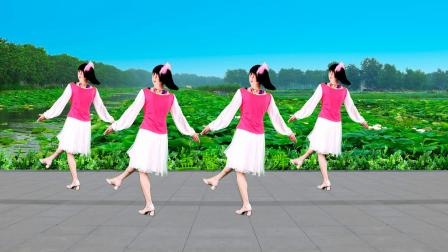 益馨广场舞 广场舞《我要去西藏》优美舞步，好看，好学，背面示范