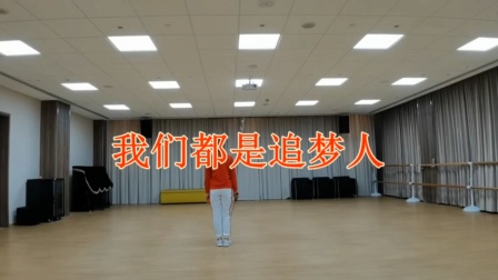 上海市柔力球健身套路《我们都是追梦人》个人背面示范