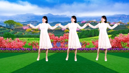 益馨广场舞-入门教学 合集1 广场舞《花蝴蝶》熟悉旋律，欢快舞步，附背面示范