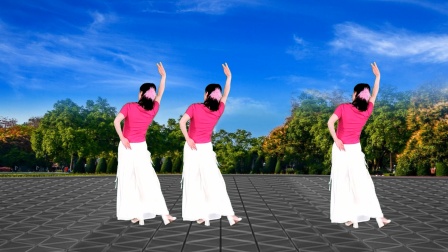 益馨广场舞-入门教学 合集2 广场舞背面示范《哑巴新娘》优美16步健身舞