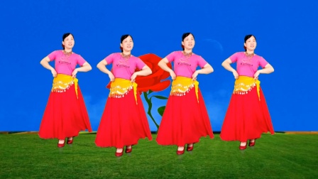 玫香广场舞 第五季  民族风格舞蹈 新疆民歌广场舞《送我一枝玫瑰花》正面附教学