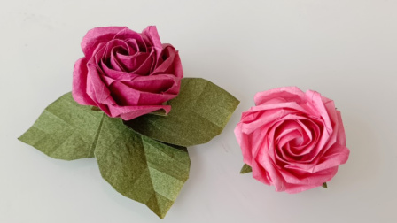 折纸教程：玫瑰N4的萼和叶怎么做
