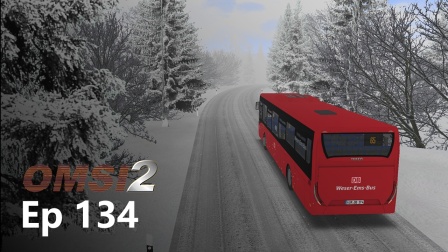 [Mr-Bee]下雪天积雪路段 冒打滑风险低速上山 Freyfurt4.0 Line65 | Omsi 2：Ep134