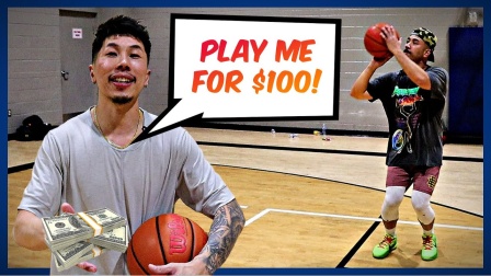 【hoop and life】- HE IS UNREAL!! Beat Me in 1v1 for $100 Challenge!