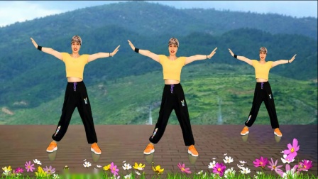 支英广场舞 第五季 《山花朵朵开》动感健身操，简单易学健身非常不错