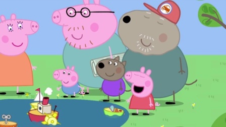 小猪佩奇第二季：在池塘玩玩具船