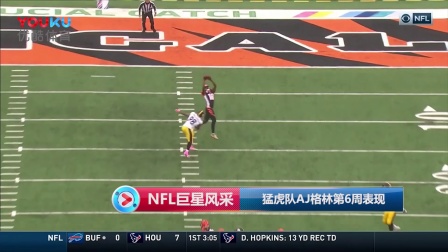 2018-2019赛季NFL职业橄榄球大联盟 【NFL巨星风采】猛虎队AJ格林第6周表现