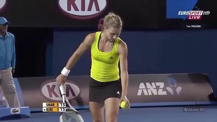 2010澳大利亚网球公开赛女单R1 莎拉波娃VS基里连科 part 1