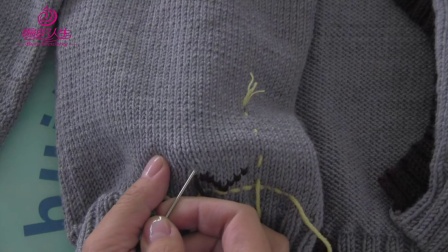 男宝宝V领开衫（法国克林款）3爱心的编织方法--编织人生视频学堂