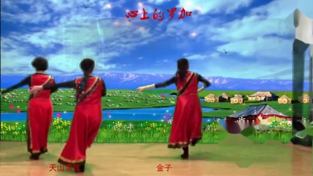 金子、天山雪莲、英子 演绎藏族舞蹈《心上的罗加》编舞-饶子龙 视频制作-花儿朵朵_
