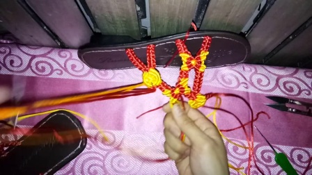 爱多手编(蝶飞花凉拖鞋)中国结五号线