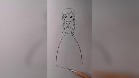 小公主绘画过程