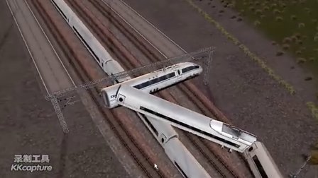 高铁 司机刹车不及导致列车严重脱轨!
