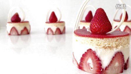 创意翻糖蛋糕 草莓芙蕾杰甜品制作教程