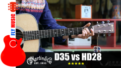 马丁Martin D35 vs HD28 吉他音色对比评测 FLYMUSIC