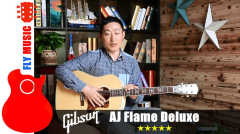Gibson AJ Flame deluxe 民谣吉他评测 限量65只