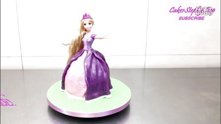 DIY美食：芭比娃娃之长发公主生日蛋糕