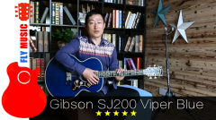 Gibson SJ200蓝水鬼Vine viper blue 吉他评测flymusic