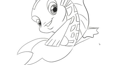 [小林简笔画]绘画动画片《小鲤鱼历险记》中的可爱小鲤鱼泡泡卡通动漫形象简笔画