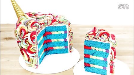 彩虹麒麟生日蛋糕的做法
