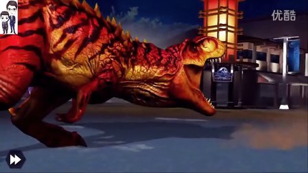 侏罗纪世界游戏第188期：霸王龙、野牛龙和异齿龙★恐龙公园