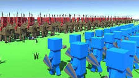 魔哒解说 方块战争模拟器 逗逼红蓝方心灵的声音兵种大团战