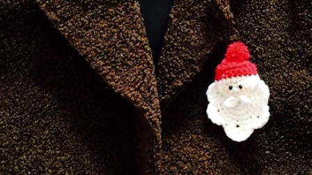 圣诞老人胸针家居生活装饰嘉特汇编织小屋毛线编织图案