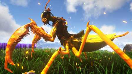 【峻晨解说】火山岛黄金龙26-黄金螳螂能进化！等一个精英龙的心脏~方舟生存进化