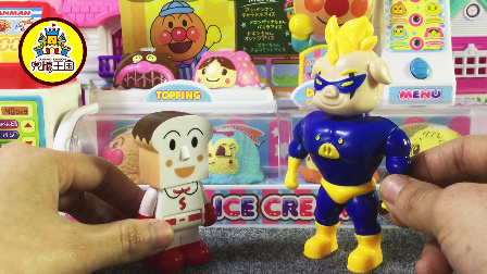 猪猪侠之超人强面包超人便利店免费吃冰淇淋游戏