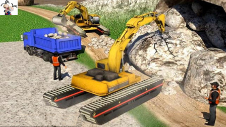 挖掘机模拟驾驶 建筑工程车 土方车 工程车亲子游戏 永哥玩游戏