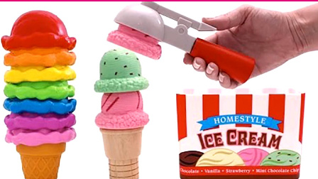 制作冰淇淋的玩具模具之做汉堡玩具视频  蛋糕玩具视频5