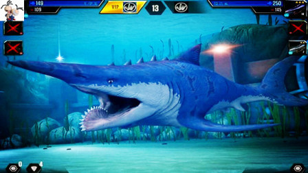 侏罗纪世界游戏第19期： 新生物旋齿鲨、大角鹿 恐龙公园 永哥玩游戏