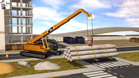 城市模拟建设第11期：挖掘机 推土机 叉车 土方车 永哥玩游戏