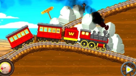 熊出没之光头强开火车拉动物玩具动画视频