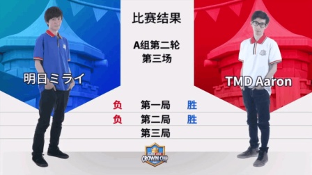 【皇室战争 亚洲皇冠杯】明日ミライ (日本)vs TMD AaRON, A组第三场 (第二轮)