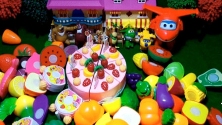 亲子游戏水果切切看视频 水果蛋糕切切乐过家家玩具