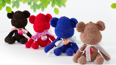 猫猫编织教程网红暴力熊（2）钩针毛线编织教程猫猫很温柔作品秀