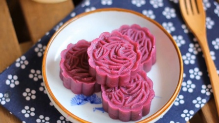糕点自己做: 美食小点心-奶香紫薯糕